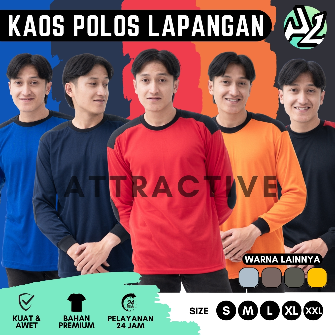 KAOS POLOS LAPANGAN DECKER TRAINING TACTICAL LENGAN PANJANG