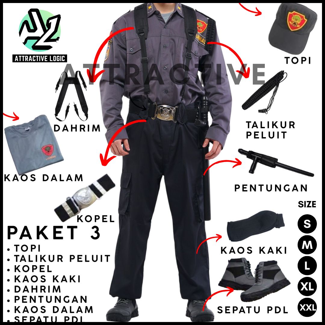 GROSIR PAKET LENGKAP SERAGAM SATLINMAS LINMAS TERBARU